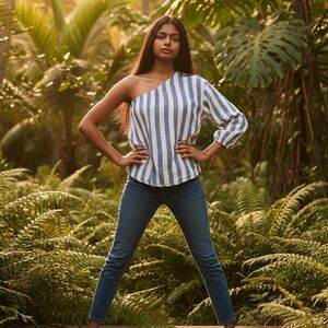 Joie Long sleeve One Shoulder Top.